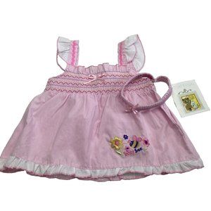 Baby dress with head band 6/9month old baby girl dress pink